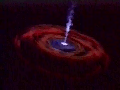 Galáxia ativa: dê um clique nessa imagem para ver animação em quicktime do blazar